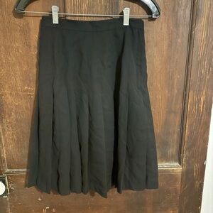 Vintage Black Silky Tennis Skirt